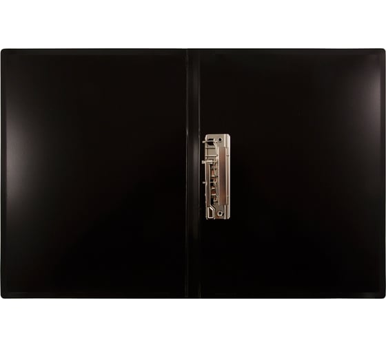 Папка БЮРОКРАТ с металлическим зажимом Black&White BWPZ08CWT A4 пластик 0.8 мм белый/черный 1077691