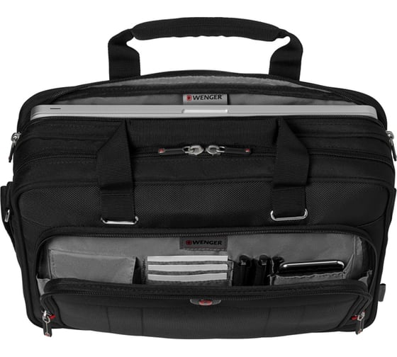 Портфель для ноутбука 16 дюймов Wenger, черный, 41x15x34 см, 12 л 600645