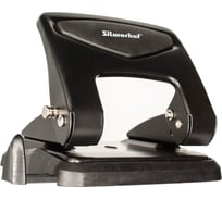 Дырокол SILWERHOF Vis макс 35 листов металл черный отверстия 2 с линейкой 1581869