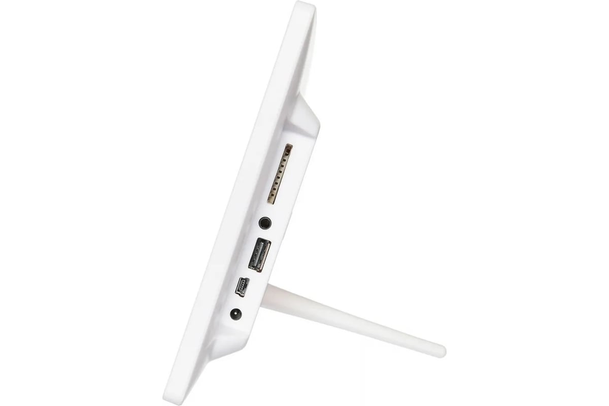 Фоторамка DIGMA PF-843 8 IPS, 1024x768, белый, пластик, ПДУ, видео ...