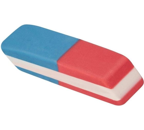 Ластик Attache 42x14x8 мм, комбинированный, для карандашей и ручек 1338012