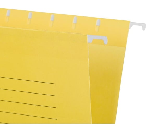 Подвесная папка Attache foolscap, картон, желтый, до 200 листов, 5 шт. 1554459