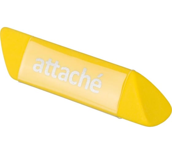Ластик Attache трехгранный, 60x14x14 мм, термопластичный каучук, желтый 1557373