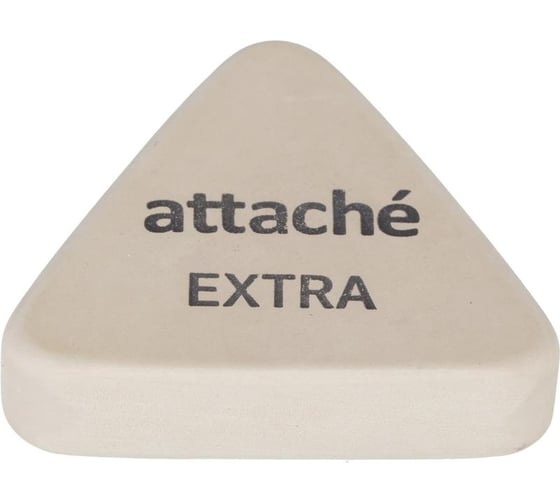 Ластик Attache треугольный, extra, натуральный каучук, 40x38x10 мм, белый 1578480