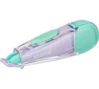 Корректирующая лента Attache акварель, 5 мм x 6 м, резиновая вставка, фиолетово-зеленая, блистер 1578484