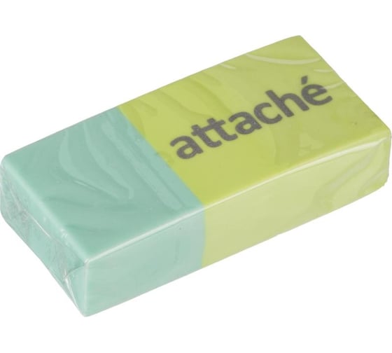 Ластик Attache акварель, прямоугольный, 45x21x11 мм, термопластичный каучук, желто-голубой 1557375