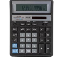 Настольный полноразмерный калькулятор Attache af-888, 14-разрядный, двойное питание, 204x158 мм, черный 1572676