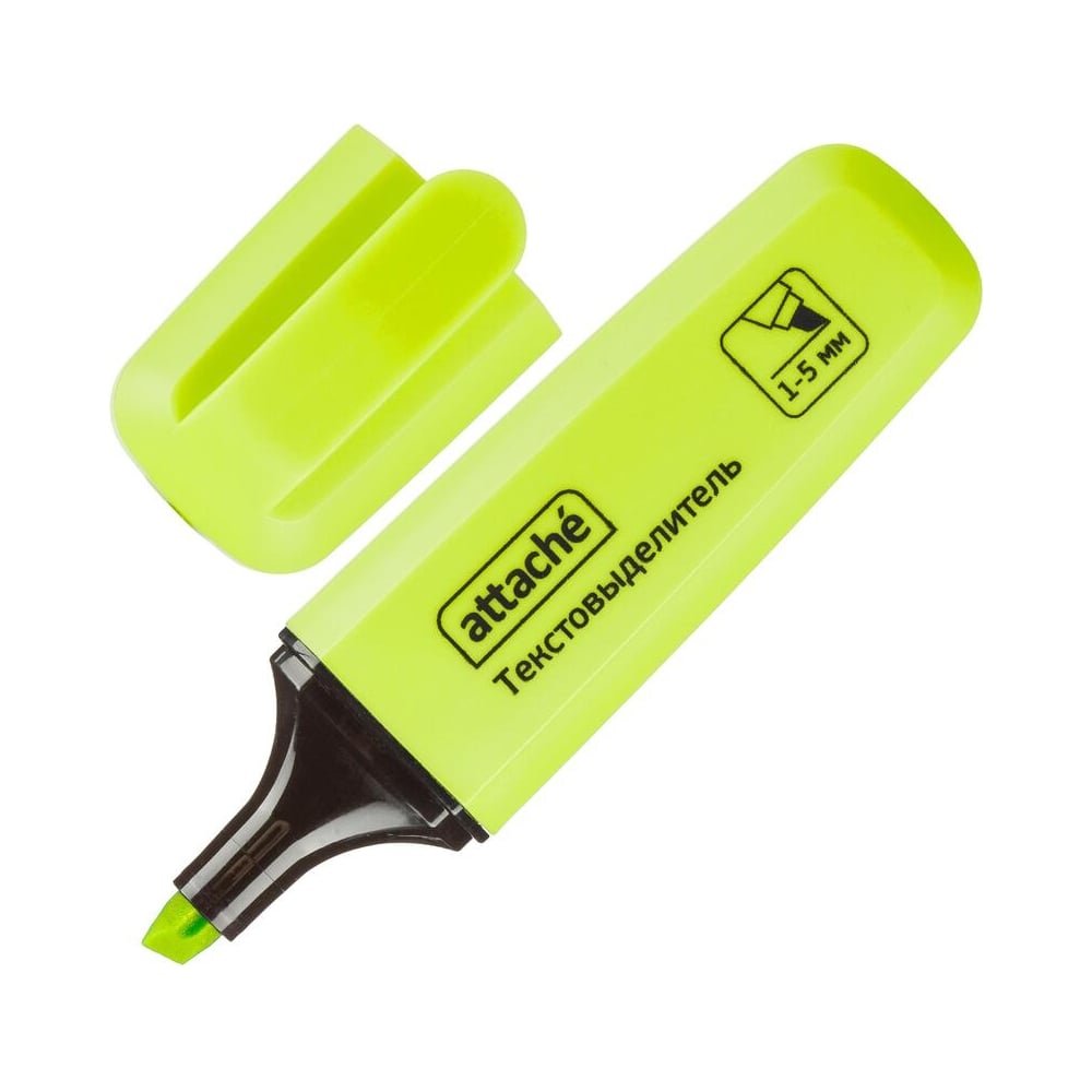 Маркер текстовыделитель Attache palette, 1-5 мм, желтый 1591145 ...