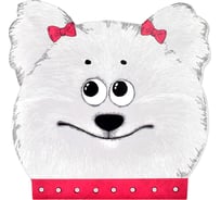 Блокнот Феникс + Собачка 120х117 мм, 30 л, фигурный, белый офсет 60055