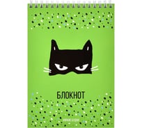 Блокнот Феникс + Черная маска А5, 60 л, блок - белый офсет 60 г/кв.м., клетка, гребень по короткой стороне, сплошной УФ-лак 62781