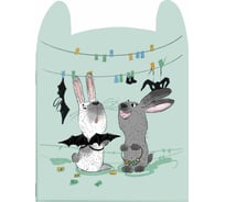 Блокнот Феникс + Два друга 120х170 мм, 32 л, фигурный, мягкий переплет 2 скобы, белый офсет, точка, матовая ламинация 63034