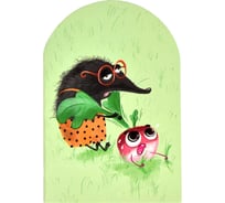 Блокнот Феникс + Крот 120х170 мм, 32 л, фигурный, мягкий переплет 2 скобы, белый офсет, точка, матовая ламинация 60567