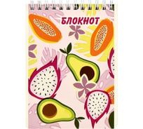 Блокнот Феникс + Экзотика А6, 120 л, блок - белый офсет 65 г/кв.м., клетка, гребень по короткой стороне, сплошной УФ-лак 63042