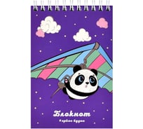 Блокнот Феникс + Летящий вдаль А6, 80 л, блок - белый офсет 65 г/кв.м., клетка, гребень по короткой стороне, УФ-лак сплошной 62783