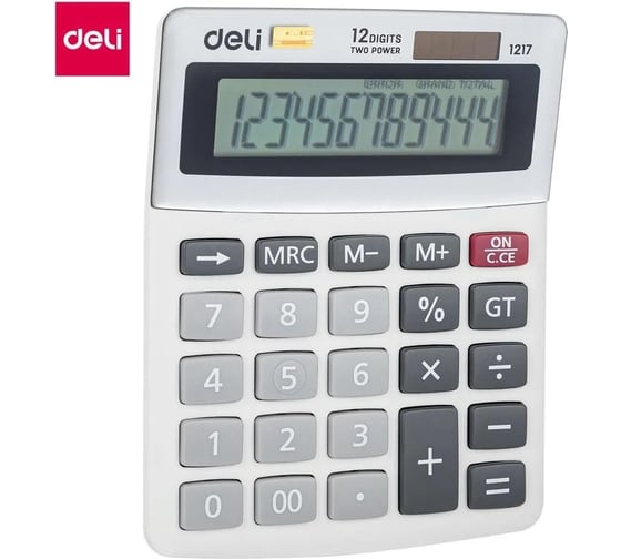 Настольный калькулятор DELI  E1217 в ассортименте, 12-разрядов 13623 1003503