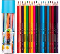 Цветные карандаши DELI EC111-18 Color Emotion шестигранные, липа, 18 цветов, пластиковая туба, 18 шт 13623 1478868