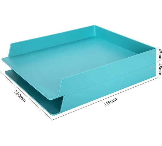 Горизонтальный лоток DELI NS021blue Nusign 325x240x45 мм, голубой 13623 1657434