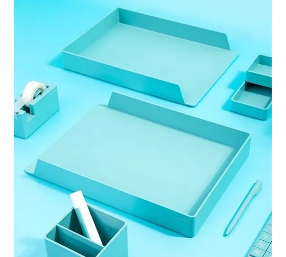 Горизонтальный лоток DELI NS021blue Nusign 325x240x45 мм, голубой 13623 1657434