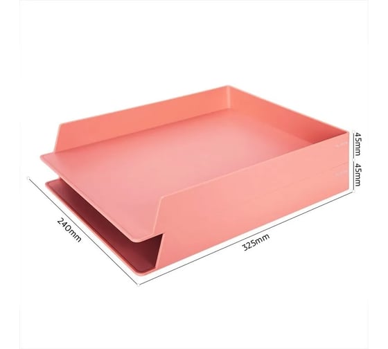 Горизонтальный лоток DELI NS021pink Nusign 325x240x45 мм, розовый 13623 1657437