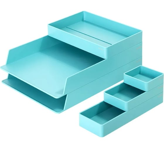 Настольный органайзер DELI ENS001blue Nusign синий, пластик 13623 1584267