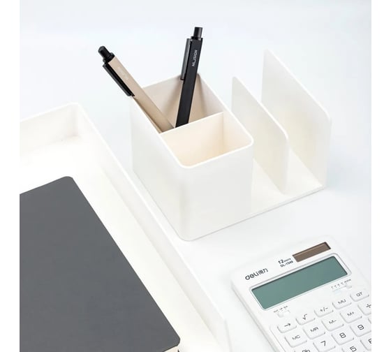 Настольный органайзер DELI ENS950WHITE Nusign белый, пластик 13623 1584279