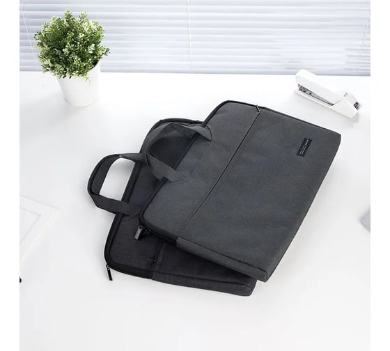 Папка-портфель DELI 5590GREY 1 отделение, A4, текстиль, темно-серый 13623 1205150