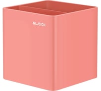 Подставка для письменных принадлежностей DELI NS011Pink Nusign 2 отделения, 84x84x86 мм, розовый пластик 13623 1504424