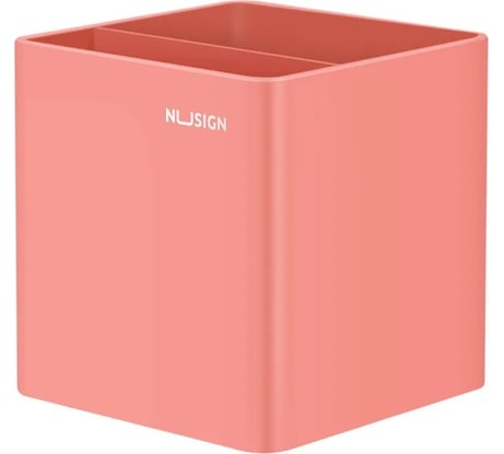 Подставка для письменных принадлежностей DELI NS011Pink Nusign 2 отделения, 84x84x86 мм, розовый пластик 13623 1504424