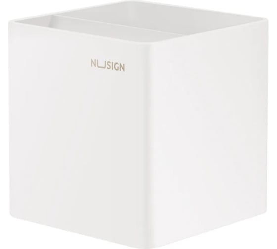Подставка для письменных принадлежностей DELI NS011White Nusign 2 отделения, 84x84x86 мм, белый пластик 1504423 1