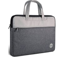 Портфель DELI 63755GREY 28x38x4 см, ткань, серый 1657496