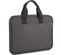 Портфель DELI 63800GREY 28.5x38x3 см, ткань, серый 1657513