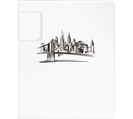 Папка-портфолио для документов Феникс + ЭСКИЗ полипропилен, 31.5x24.5 см, 20 файлов А3 формата, УФ-печать 48307