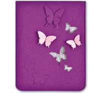 Папка для документов Феникс + БАБОЧКИ ФИОЛЕТОВЫЙ 28x22 см, 1 отделение, фетр синтетический, аппликация из фетра, вырубка 46124