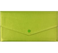 Органайзер-папка для путешествий Феникс + НАППА салатовый металлик, 227x110 мм, блинтовое тиснение, 1 отделение, застежка-кнопка, обстрочка по периметру 48410