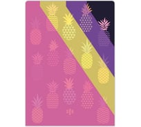 Папка-уголок для документов Феникс + АНАНАСЫ полипропилен, А4, 22x31 см, 3 отделения, УФ-печать 49657