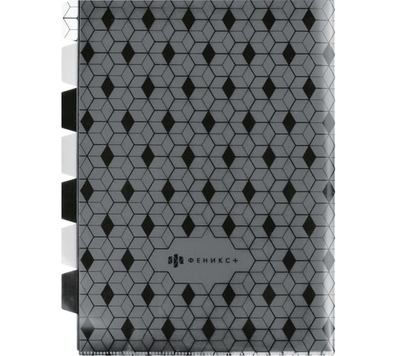 Папка-уголок для документов Феникс + ГЕОМЕТРИЯ полипропилен, А4, 22x31 см, 7 отделений, УФ-печать 56703