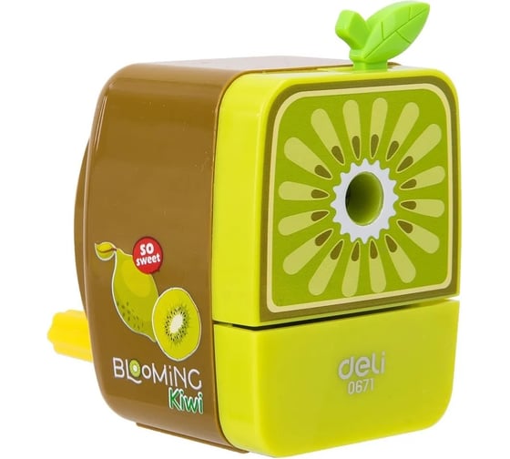 Точилка для карандашей DELI E0671 Blooming механическая, 1 отверстие, пластик, ассорти 460997