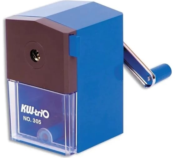 Точилка для карандашей KW-Trio 305A механическая, 1 отверстие, пластик, ассорти 812410