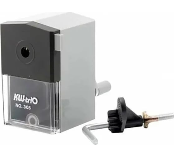 Точилка для карандашей KW-Trio 305A механическая, 1 отверстие, пластик, ассорти 812410