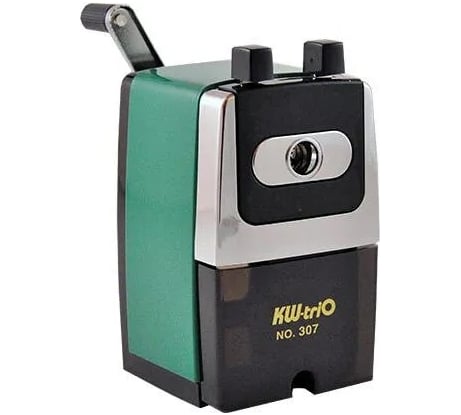 Точилка для карандашей KW-Trio 307A механическая, 1 отверстие, металл, ассорти 812415