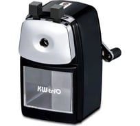 Точилка для карандашей KW-Trio 30VA-BLK механическая, 1 отверстие, металл, черный 812423
