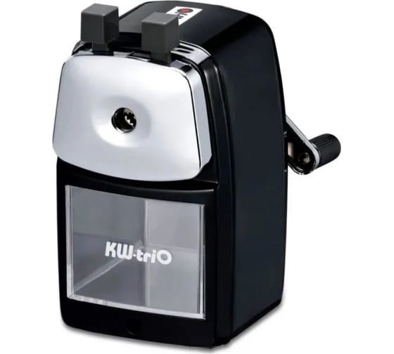 Точилка для карандашей KW-Trio  30VA-BLK механическая, 1 отверстие, металл, черный 812423