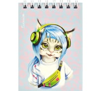 Блокнот Феникс + Техно крошки А7, 40 л, блок - белый офсет 65 г/кв.м., клетка, гребень, УФ-лак сплошной 64388