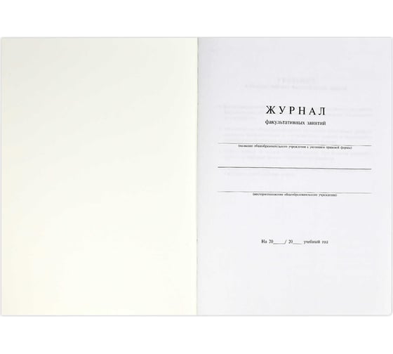 Журнал факультативных занятий Феникс + А4, картон 190 г/м2, однокрасочный блок, бумага 65 г/м2, 24 л 15855