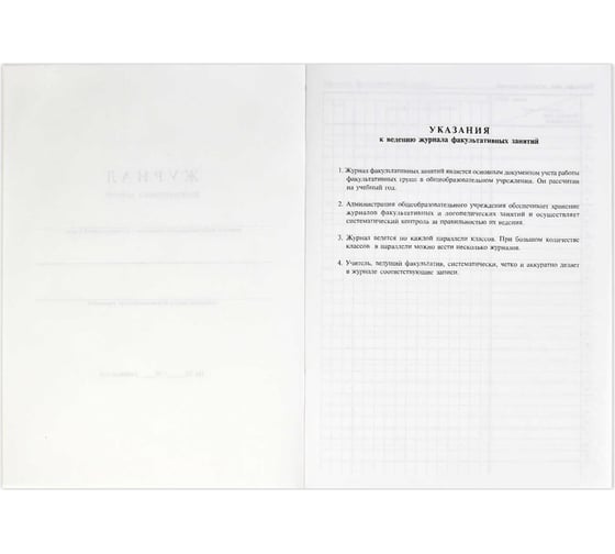 Журнал факультативных занятий Феникс + А4, картон 190 г/м2, однокрасочный блок, бумага 65 г/м2, 24 л 15855