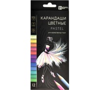 Набор деревянных цветных карандашей Феникс + ПАСТЕЛЬ 12 "пастельных" цветов, 8.6х17.8х0.85 см, круглый корпус, светлое дерево, грифель 3 мм, заточенные 64101