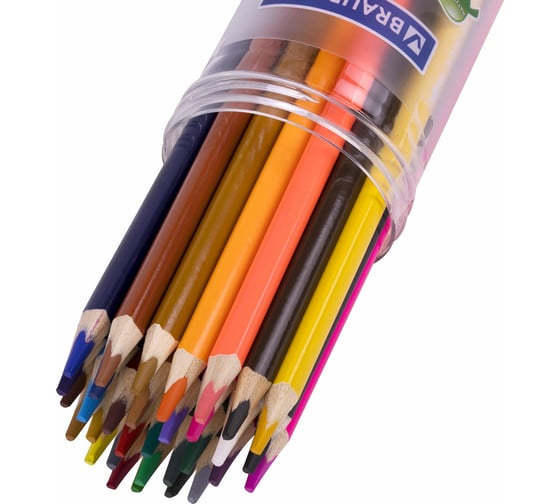 Цветные акварельные карандаши BRAUBERG Premium Aquarelle 36 цветов в тубе, трехгранные, мягкие 181933