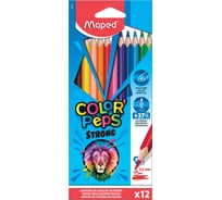 Цветные карандаши Maped Color Pep's Strong, набор 12 цветов, грифель 3,2 мм, пластиковый корпус 862712 181988