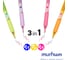Шариковая автоматическая ручка Munhwa hi-color 3, 3 цвета, 0.7 мм, корпус ассорти HC3 2