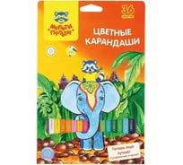 Цветные карандаши Мульти-Пульти Енот в Индии 36 цветов, заточенный, картонная коробка CP_10823